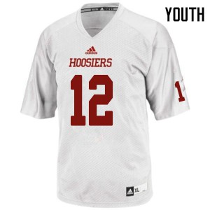 Youth Indiana Hoosiers Peyton Ramsey #12 White Embroidery Jersey 685790-390