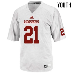 Youth Indiana Hoosiers Stevie Scott #21 Stitched White Jersey 788365-759
