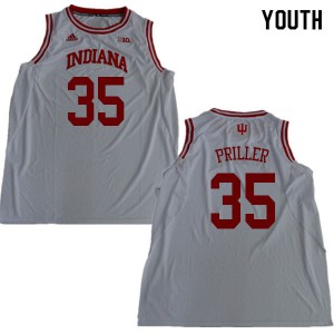 Youth Indiana Hoosiers Tim Priller #35 White Embroidery Jersey 978106-468