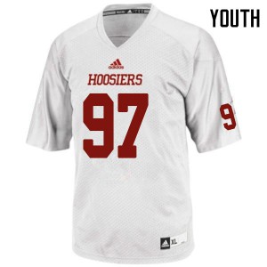 Youth Indiana Hoosiers Tramar Reece #97 White Player Jersey 989458-226