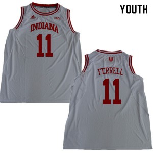 Youth Indiana Hoosiers Yogi Ferrell #11 White Embroidery Jerseys 710107-687