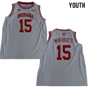 Youth Indiana Hoosiers Zach McRoberts #15 NCAA White Jersey 325733-715
