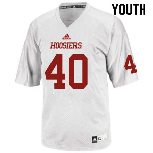 Youth Indiana Hoosiers Cam Wilson #40 White Stitched Jersey 682748-931