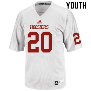 Youth Indiana Hoosiers Joseph Daniels Jr. #20 White Embroidery Jerseys 642732-285