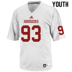 Youth Indiana Hoosiers Juan Harris #93 White NCAA Jersey 541432-237
