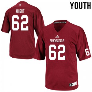 Youth Indiana Hoosiers Cameron Knight #62 Crimson Official Jersey 385984-312