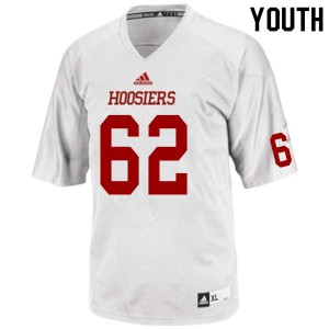 Youth Indiana Hoosiers Cameron Knight #62 Football White Jerseys 450533-540
