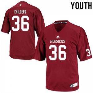 Youth Indiana Hoosiers Chris Childers #36 Stitched Crimson Jerseys 690686-251