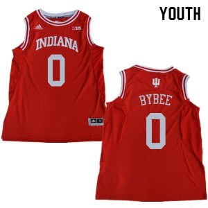 Youth Indiana Hoosiers Cooper Bybee #0 Red Official Jerseys 261623-277