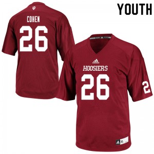 Youth Indiana Hoosiers Gabe Cohen #26 Embroidery Crimson Jersey 364585-787