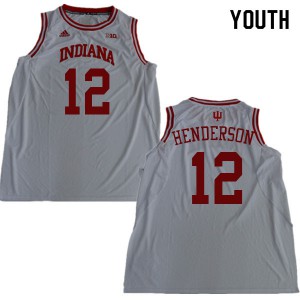 Youth Indiana Hoosiers Jacquez Henderson #12 White NCAA Jersey 977711-871