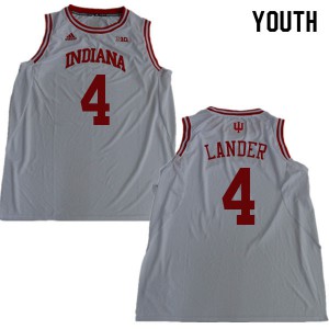 Youth Indiana Hoosiers Khristian Lander #4 University White Jersey 895565-748