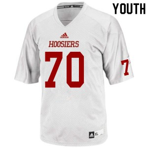 Youth Indiana Hoosiers Luke Haggard #70 Stitch White Jerseys 647577-781