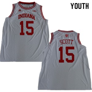 Youth Indiana Hoosiers Sebastien Scott #15 White Stitched Jerseys 577023-715