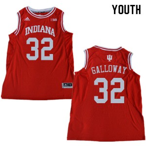 Youth Indiana Hoosiers Trey Galloway #32 Stitched Red Jerseys 772438-558