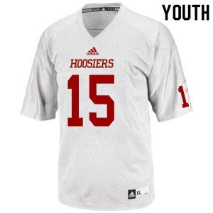 Youth Indiana Hoosiers Zack Merrill #15 White Embroidery Jersey 994898-479