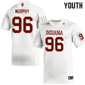 Youth Indiana Hoosiers Caleb Murphy #96 Stitched White Jersey 155136-198