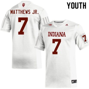 Youth Indiana Hoosiers D.J. Matthews Jr. #7 White NCAA Jersey 216617-711
