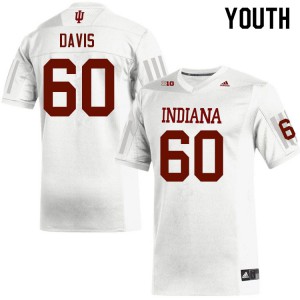 Youth Indiana Hoosiers Dalton Davis #60 Player White Jerseys 736534-637