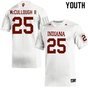 Youth Indiana Hoosiers Deland McCullough II #25 White Official Jerseys 436287-589