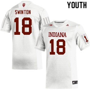 Youth Indiana Hoosiers Javon Swinton #18 Player White Jersey 914455-553
