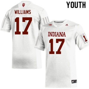 Youth Indiana Hoosiers Jordyn Williams #17 Stitched White Jersey 273790-111