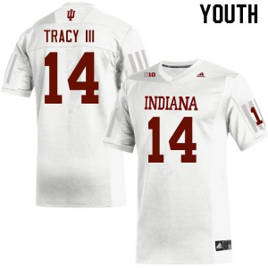 Youth Indiana Hoosiers Larry Tracy III #14 College White Jersey 687230-646