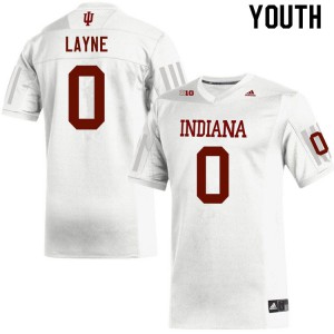Youth Indiana Hoosiers Raheem Layne #0 White NCAA Jerseys 944675-216