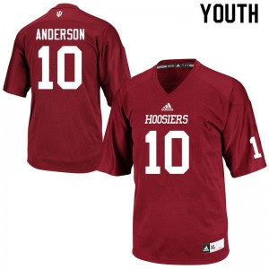 Youth Indiana Hoosiers Ryder Anderson #10 Crimson College Jersey 487876-949
