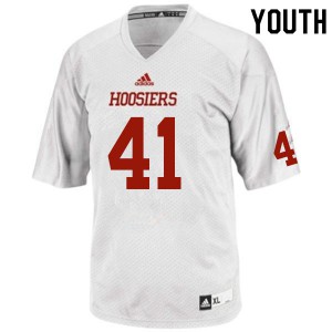 Youth Indiana Hoosiers Beau Robbins #41 White University Jerseys 934400-370