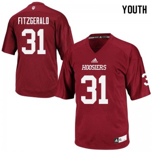 Youth Indiana Hoosiers Bryant Fitzgerald #31 Crimson Stitched Jerseys 797608-182