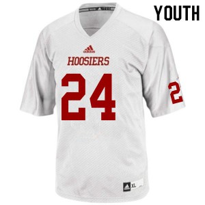 Youth Indiana Hoosiers Bryson Bonds #24 White Embroidery Jerseys 440535-515