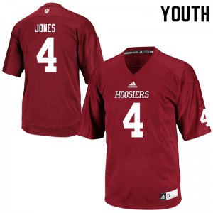 Youth Indiana Hoosiers Cam Jones #4 Stitched Crimson Jerseys 573389-412