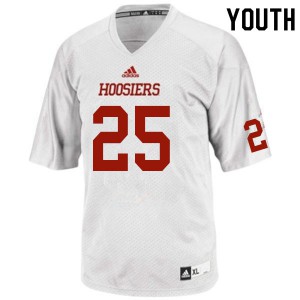 Youth Indiana Hoosiers Cam Wilson #25 White Official Jerseys 690157-473