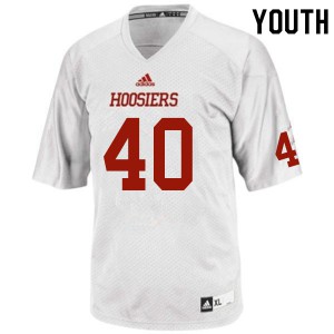 Youth Indiana Hoosiers Cameron Williams #40 White College Jerseys 260319-374