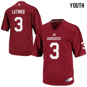 Youth Indiana Hoosiers Cody Latimer #3 Crimson Football Jerseys 735287-509