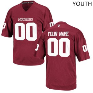 Youth Indiana Hoosiers Custom #00 University Crimson Jerseys 909634-790