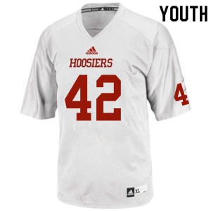 Youth Indiana Hoosiers D.K. Bonhomme #42 Football White Jerseys 514538-992