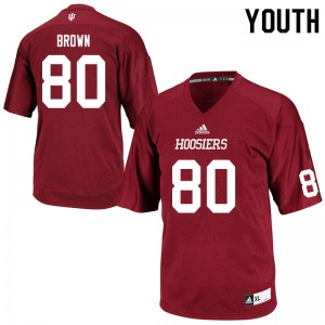 Youth Indiana Hoosiers Da'Shaun Brown #80 Official Crimson Jerseys 640021-429