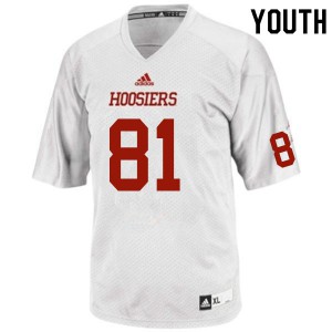 Youth Indiana Hoosiers Gary Cooper #81 College White Jerseys 674948-125