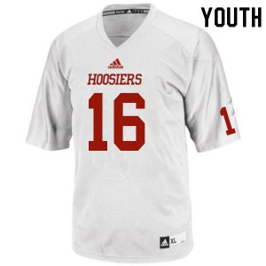 Youth Indiana Hoosiers Grant Gremel #16 White Stitched Jerseys 573118-355