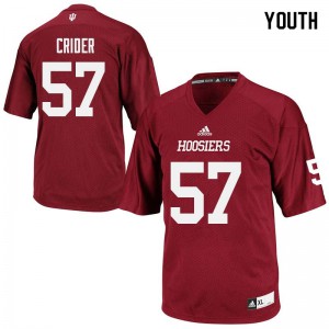 Youth Indiana Hoosiers Harry Crider #57 Crimson Stitched Jerseys 229622-291