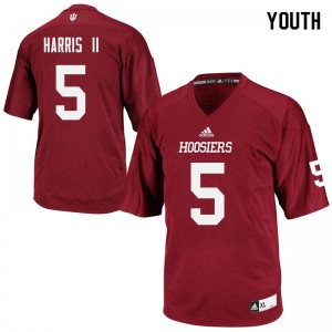 Youth Indiana Hoosiers J-Shun Harris II #5 Crimson Stitched Jerseys 413622-940