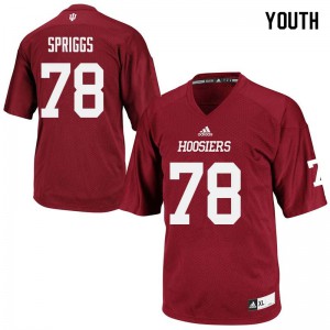 Youth Indiana Hoosiers Jason Spriggs #78 College Crimson Jersey 285300-256