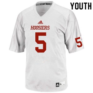 Youth Indiana Hoosiers Juwan Burgess #5 White Stitch Jersey 166645-504