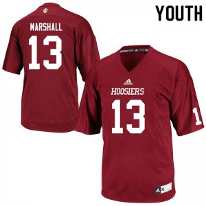 Youth Indiana Hoosiers Miles Marshall #13 Crimson Player Jersey 377909-730