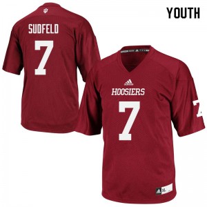 Youth Indiana Hoosiers Nate Sudfeld #7 Crimson Official Jersey 557902-752