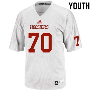 Youth Indiana Hoosiers Peter Schulz #70 White University Jersey 947045-961