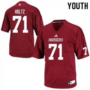 Youth Indiana Hoosiers Randy Holtz #71 Crimson High School Jerseys 749955-345