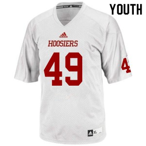Youth Indiana Hoosiers Sam Daugstrup #49 White NCAA Jerseys 127824-459